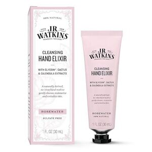 NWT J.R. Watkins Rosewater Cleansing Hand Elixir No Rinse Hand Cleanser Wash